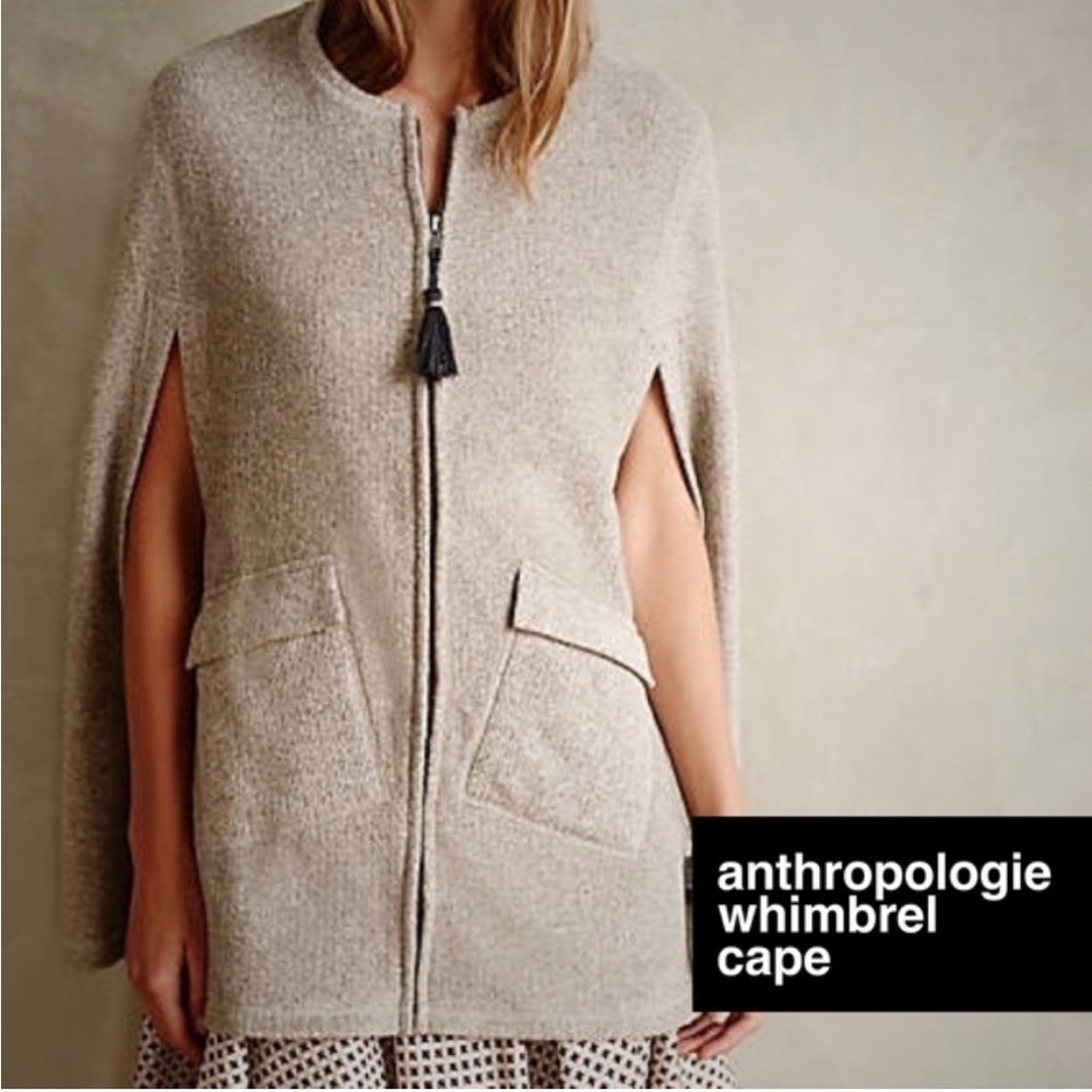 Anthropologie Saturday Sunday Whimbrel Taupe Cape Size S